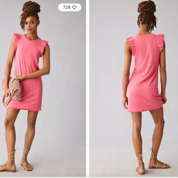 NWT Anthropologie NATION LTD ELLIOT RUFFLE DRESS XS in Color Party - Picture 3 of 3